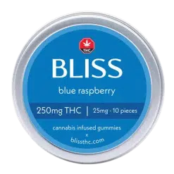 BLISS EDIBLES - BLUE RASPBERRY GUMMIES (250mg)