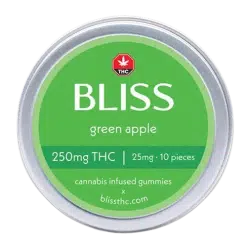 BLISS EDIBLES - GREEN APPLE GUMMIES (250mg)
